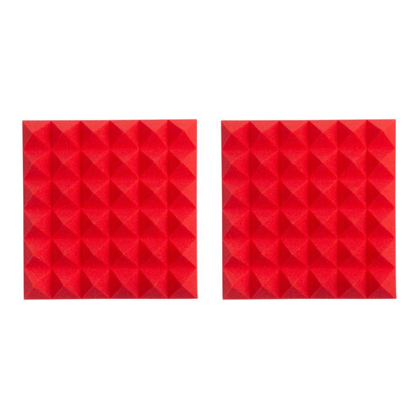 Gator GFW-ACPNL1212PRED-2PK 12x12IN Acoustic Pyramid Panel