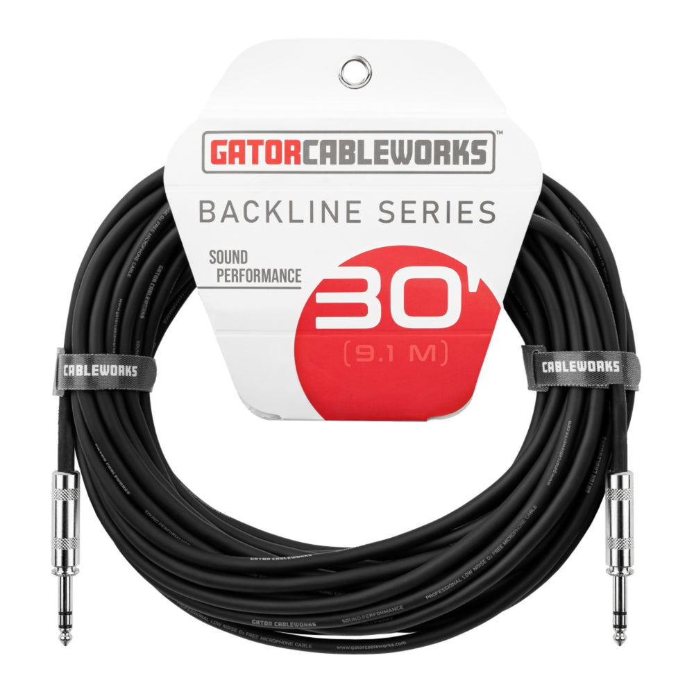 Gator GCWB-BPC-30 TRS 1/4" Balanced Patch Cable 30ft