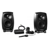 Genelec 8320AMM-PACK black stereo monitoring package with two monitors and GLM - front view