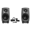 Genelec 8320APM-PACK dark grey stereo monitoring package with two monitors and GLM - front view