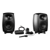 Genelec 8330AMM-PACK black stereo monitoring package with two monitors and GLM - front view