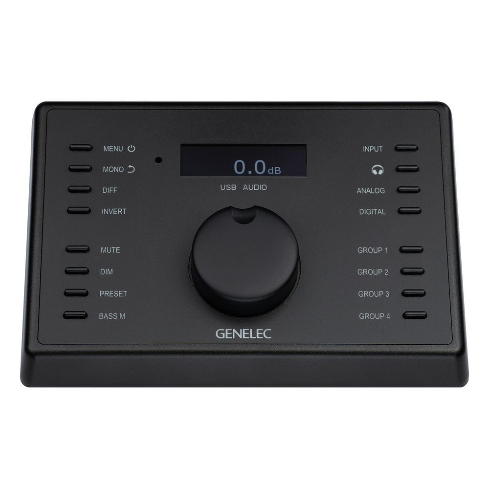 Genelec 9320A black SAM reference controller and smart monitoring device - front view