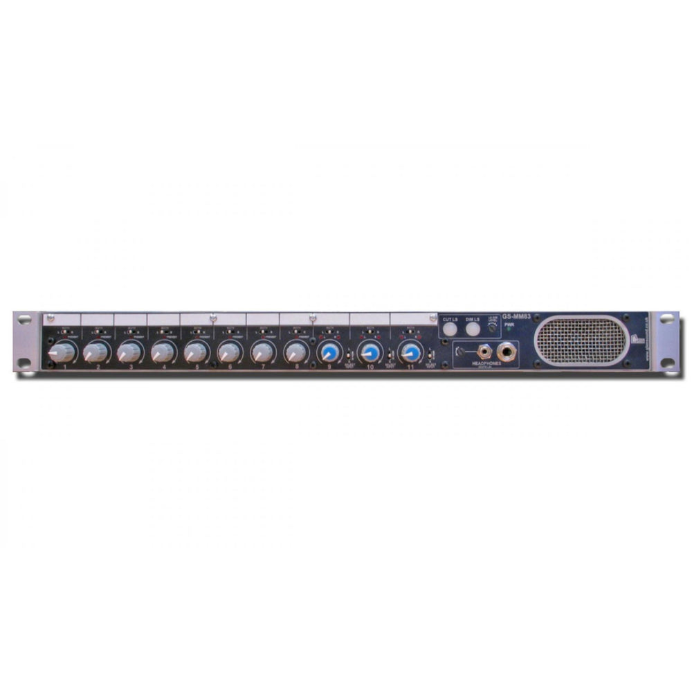 Glensound GS-MM83 - Audio Monitor With Eight Mono Inputs & Three Stereo Inputs in 1U