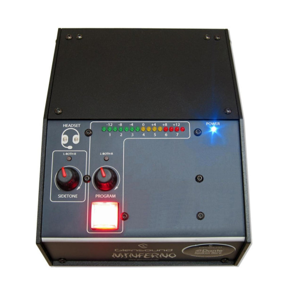 Glensound MINFERNO/0 - Single Commentator's Box For Dante Audio Networks