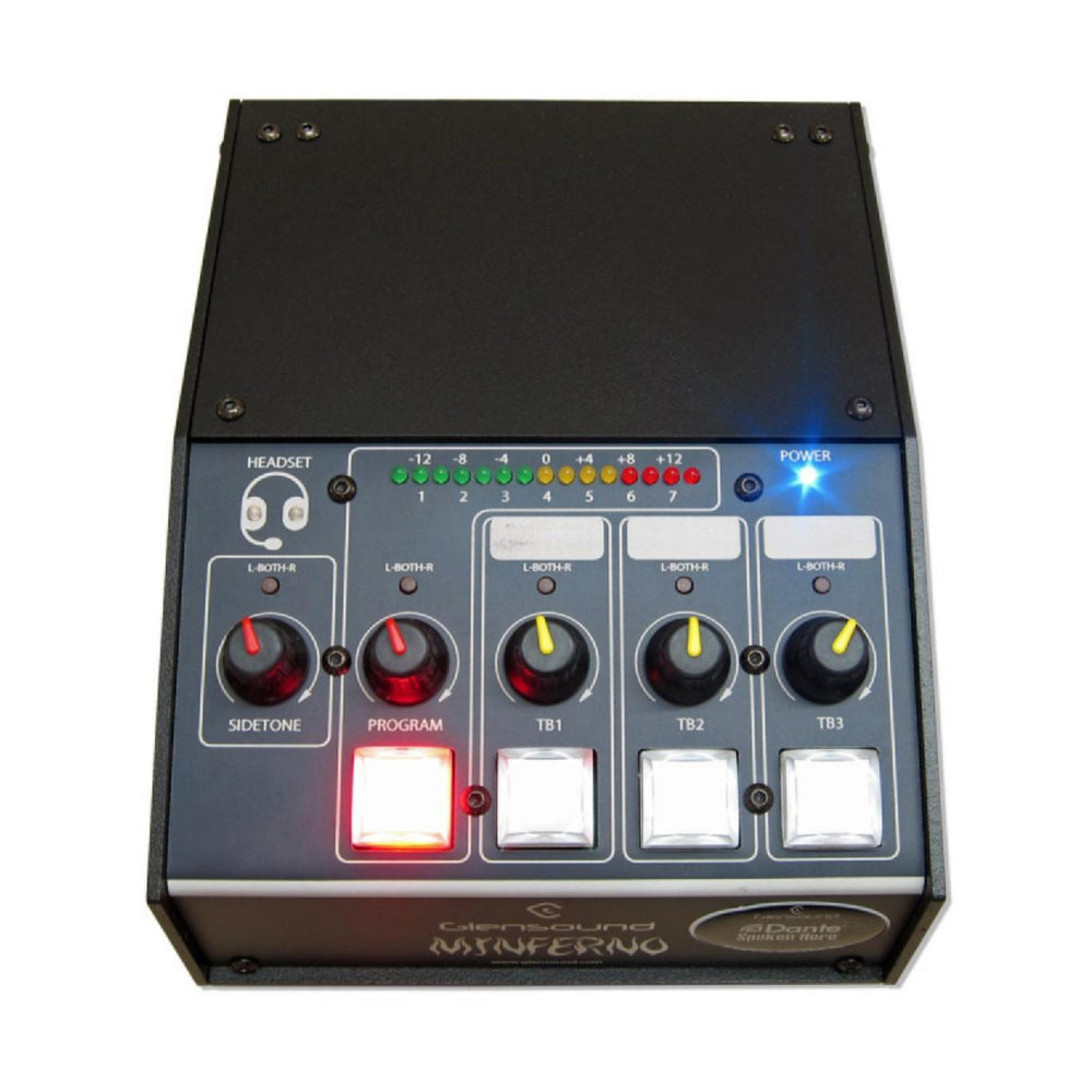 Glensound MINFERNO/3 - Single Commentator's Box For Dante Audio Network