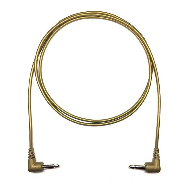 Câble patch Eurorack Tendrils coudé à droite 90 cm, doré, lot de 6
