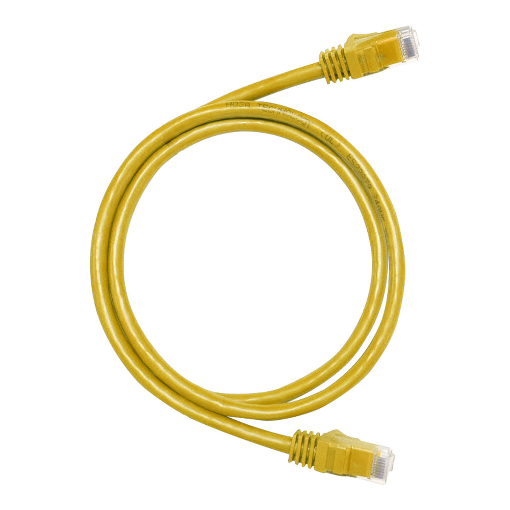 Hosa CAT-603-10PK-YE CAT6 24AWG 3ft Yellow (10pk)