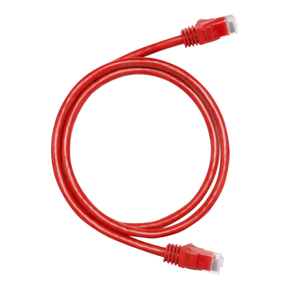 Hosa CAT-605-10PK-RD CAT6 24AWG 5ft Red (10pk)