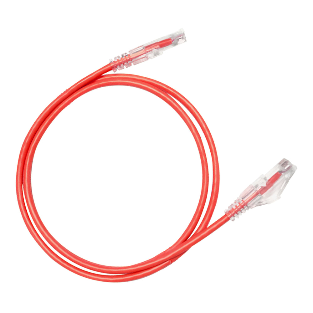 Hosa CAT-605S-10PKRD CAT6 Slim 28AWG 5ft Red (10pk)