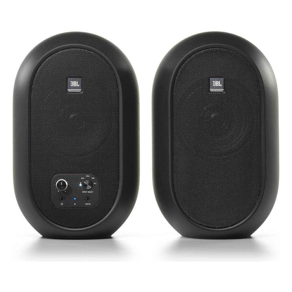 JBL Professional 104-BT Bluetooth Desktop Reference Monitors, Pair (Black) - Front view