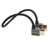 Kondor Blue Right Angle To Left Angle HDMI Cable 12” Black