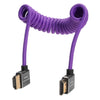 Câble HDMI coudé à 90 degrés Kondor Blue (12"-24" en spirale - violet)