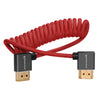 Kondor Blue Right Angle Hdmi Cable For On-Cam Monitors 12"-24" Red