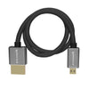 Kondor Blue Micro Hdmi To Hdmi 16" Straight Cable Black