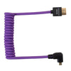 Kondor Blue Hdmi To Left Angle Micro Hdmi Cable 12" Purple