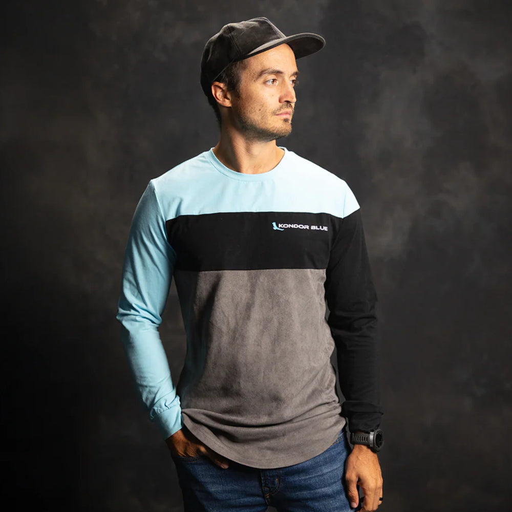 Kondor Blue Microfiber Lens Cleaning T-Shirt Long Sleeve L