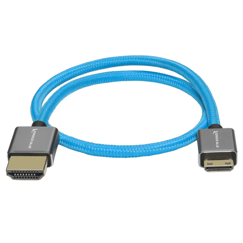 Kondor Blue Mini Hdmi To Hdmi 16" Straight Cable