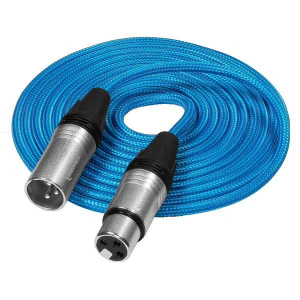 Kondor Blue Male Xlr To Female Xlr Audio Cable 10Ft