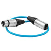 Kondor Blue Male XLR To Female XLR Audio Cable 18"