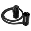 Kondor Blue Straight Right Angle XLR Cable 16" Black