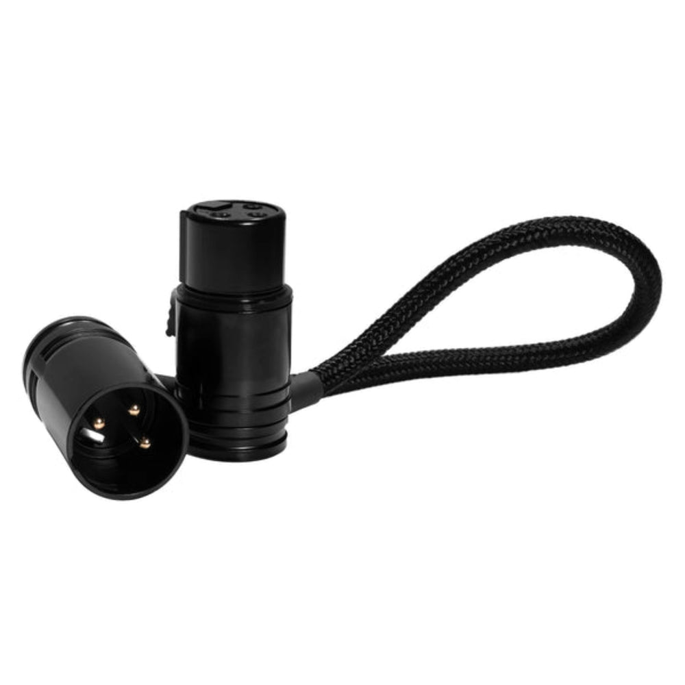 Kondor Blue Straight Right Angle XLR Cable 8" Black