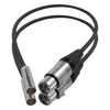 Paire de câbles audio Kondor Blue Mini XLR mâle vers XLR femelle de 40,64 cm noirs