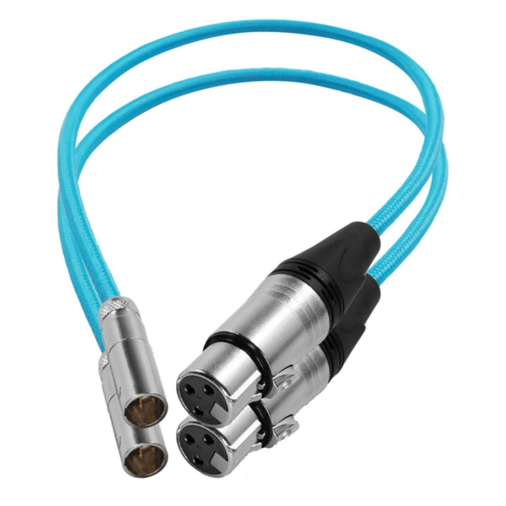 Câble audio Kondor Blue Mini XLR mâle vers XLR femelle 16" bleu (paire)