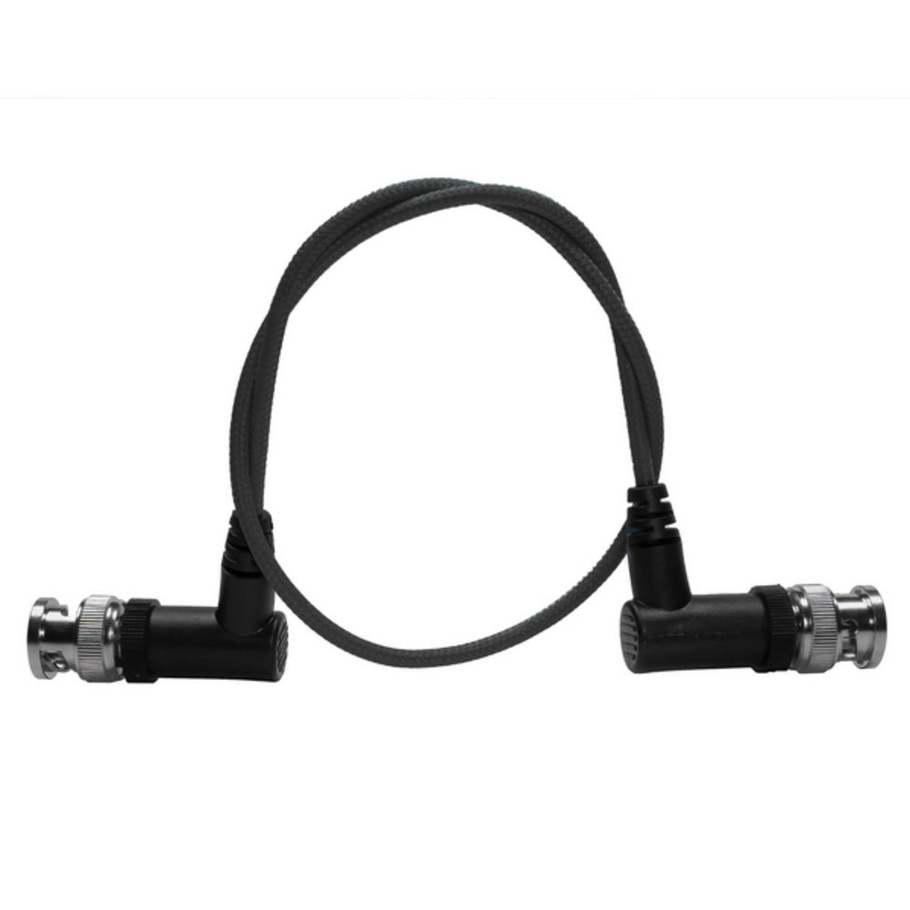 Kondor Blue Ultra Thin Video Cable Right Angle Bnc 16" Black