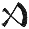 Câble tressé USB-C 3.2 coudé Kondor Blue 12-24" pour données 8K et alimentation électrique