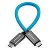 Kondor Blue Usb C To Usb C High Speed Cable 8.5"