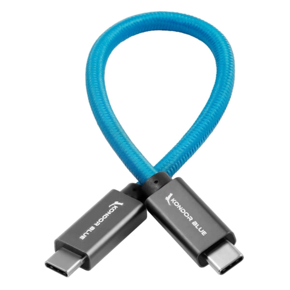 Kondor Blue Usb C To Usb C High Speed Cable 8.5"