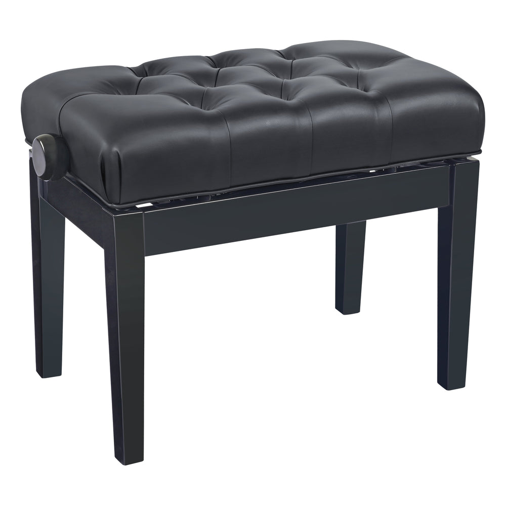 K&M 13963 Hydraulic Piano Bench Leatherette Black - Main Product Photo