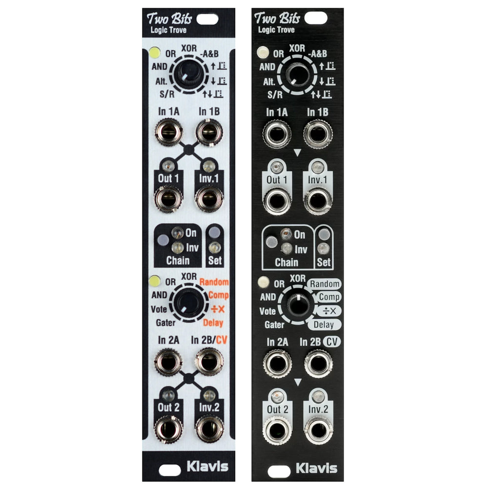 Klavis Two Bits Dual Logic avec fonctions CV Noir
