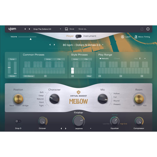 UJAM Virtual Bassist MELLOW 2