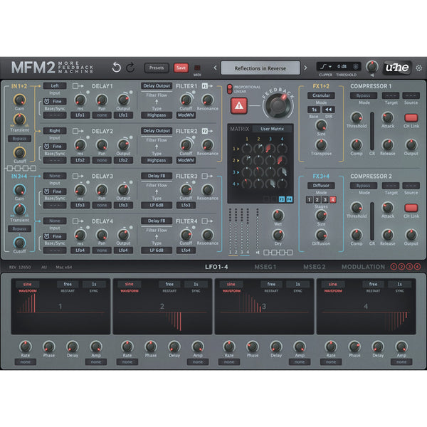 u-He MFM2 Over-the-top digital delay plug-in