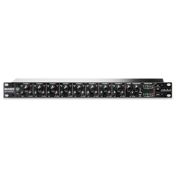 Mixeur stéréo à huit canaux Art Pro Audio MX822 en rack