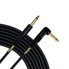 Mogami Gold Instrument Cable, Straight to Right-Angle 1/4" TS - 18 ft (5.5 m)
