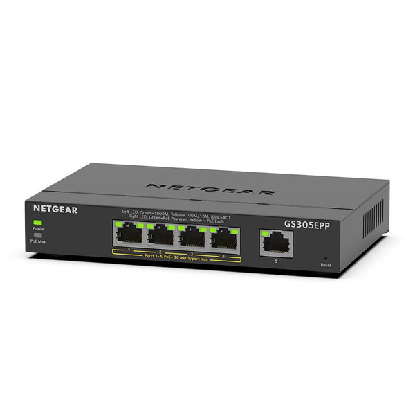 Netgear 5-Port Gigabit Plus Switch With POE+ 120W