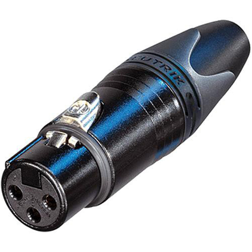 Neutrik NC3FXX-B - 3 Pin Black Female Inline XLR