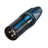 Neutrik 3-Pin Black Inline XLRM with Silver Contacts