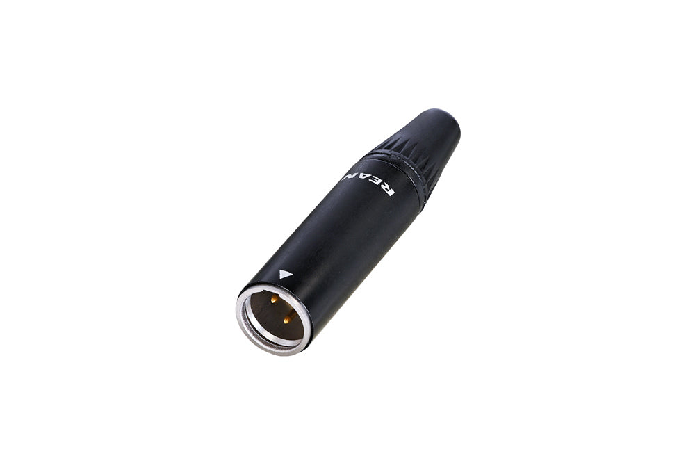Neutrik 3-Pin Black TINY XLRM Inline with Gold Contacts