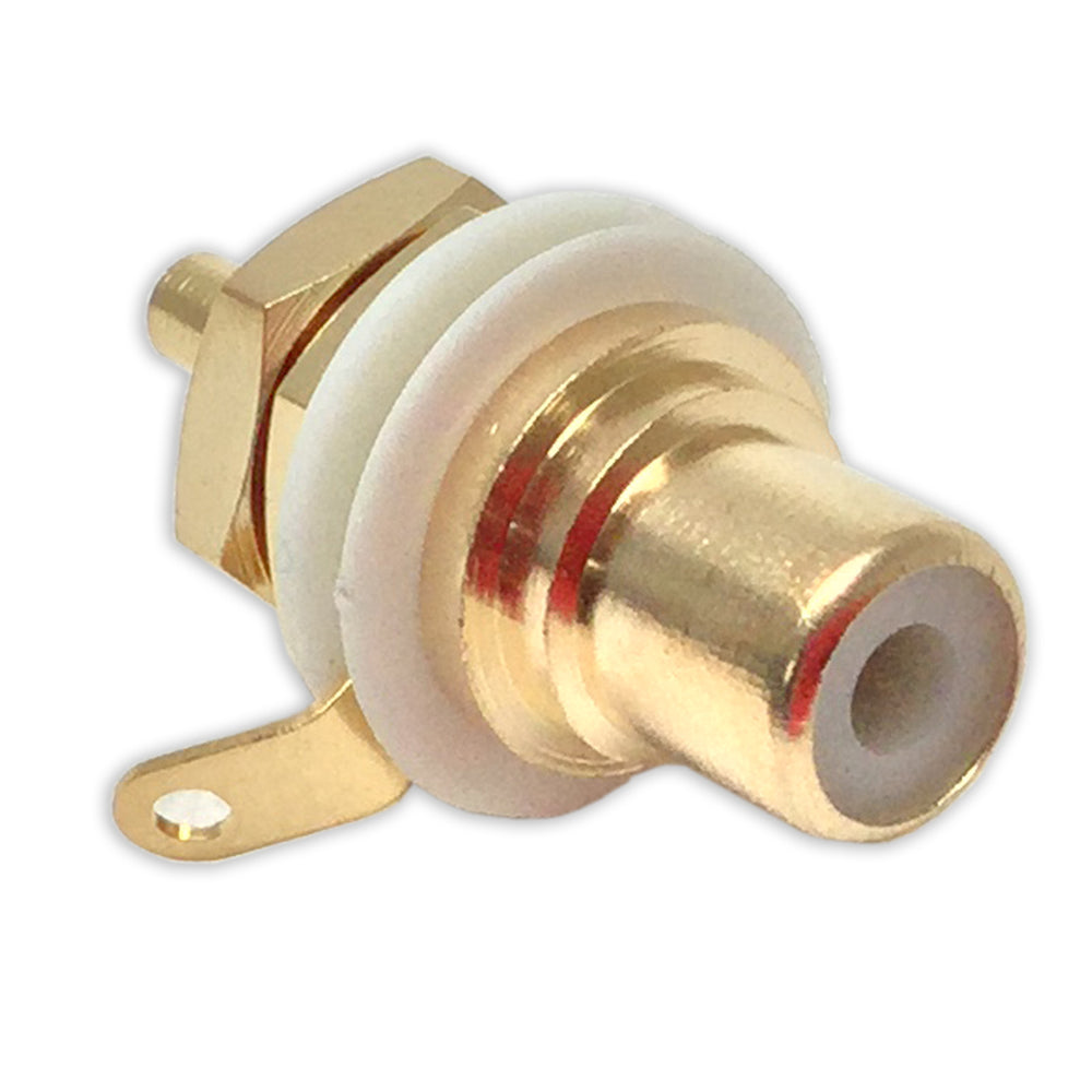 Neutrik RCA Jack with Gold Contacts & White Ring