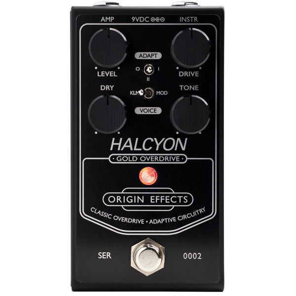Origin Effects Halcyon Gold Overdrive All Black Finish
