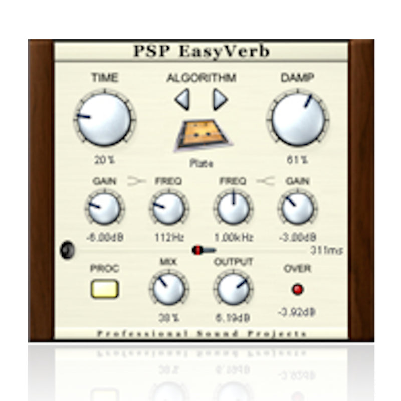 PSP EasyVerb - Reverb Plug-In With 9 Quality Algorithms