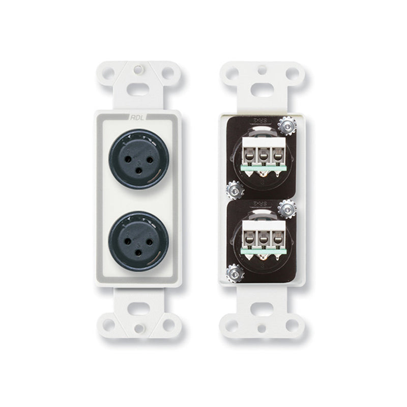 Prises femelles doubles XLR 3 broches RDL D-XLR2F