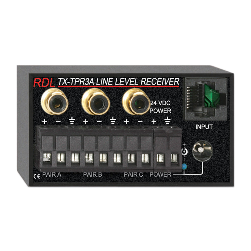 RDL TX-TPR3A Active Three-Pair Receiver Twisted Balanced Li