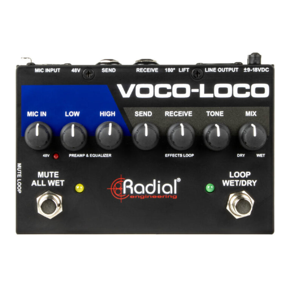 Radial Voco-Loco Mk2 Vocal Mic And Instrument Switch Pedal