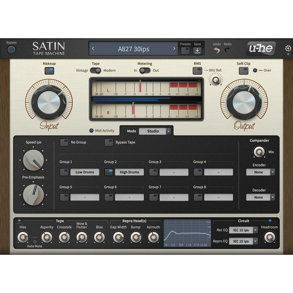 u-He Satin Magnatic Tape Emulation Software