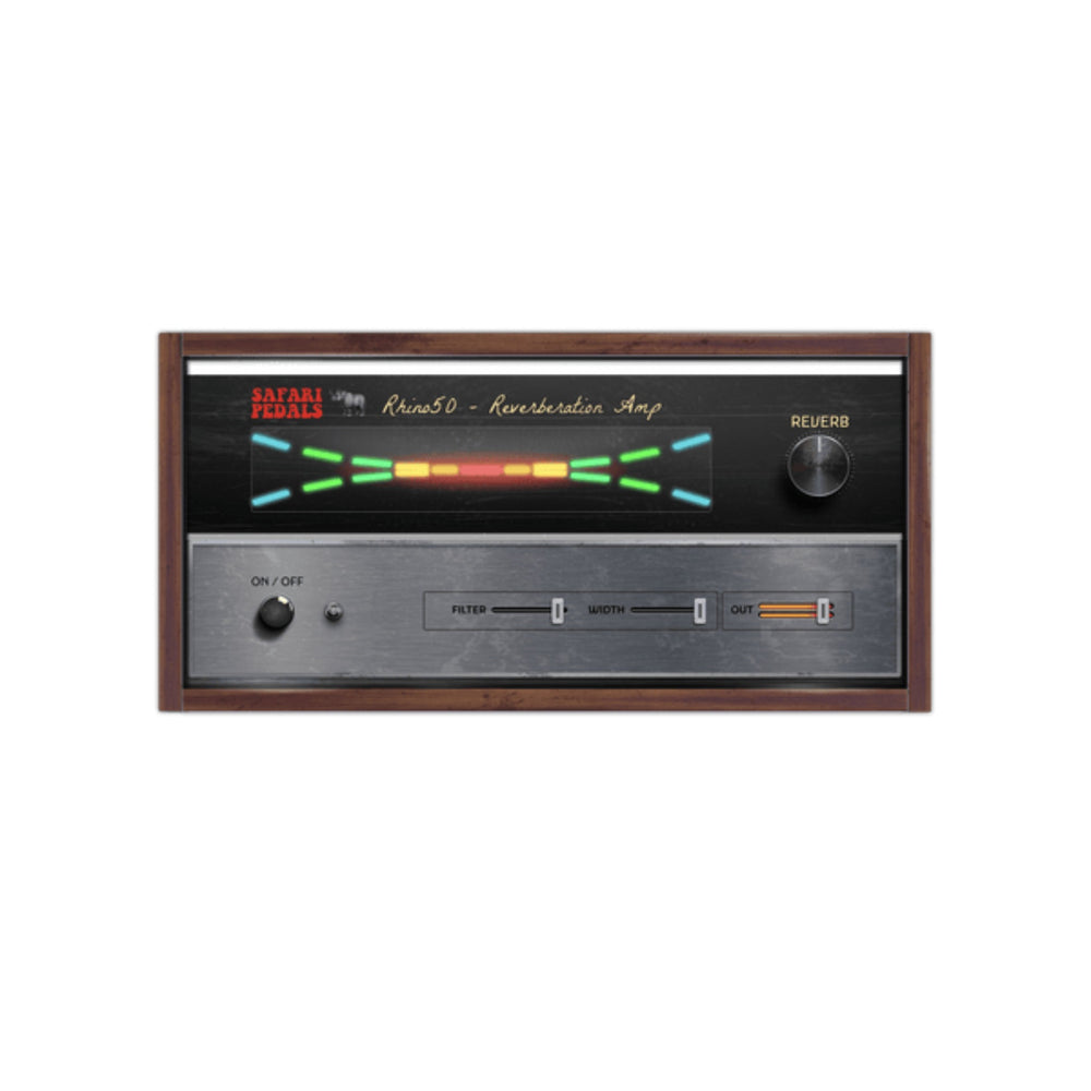Pédale Safari Rhino Reverb - Ampli à réverbération Hi-Fi vintage, avec une touche d'originalité