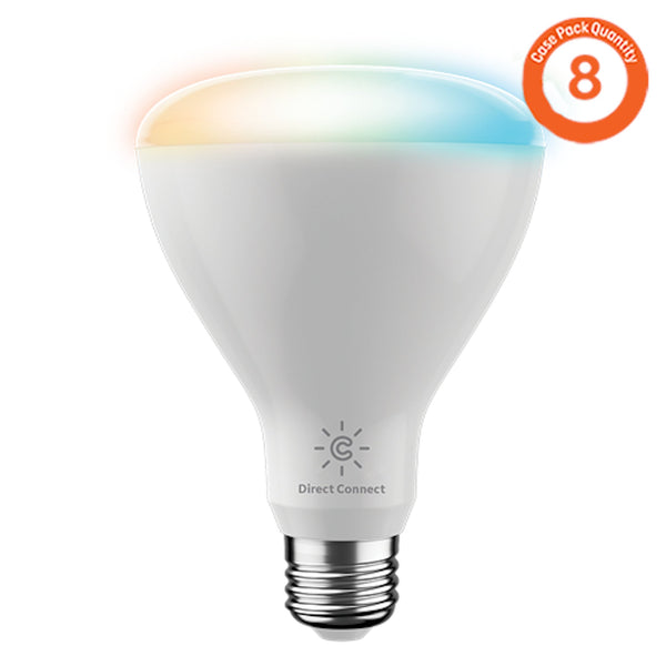 Ampoule intelligente Savant Cync blanche, projecteur Br30 (boîte de 4 x 2 paquets)